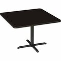 Interion By Global Industrial Interion 42in Square Restaurant Table, Black 695675BK
